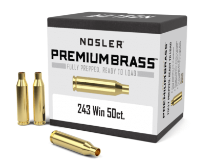 NOSLER 243 WINCHESTER UNPRIMED BRASS 50pk