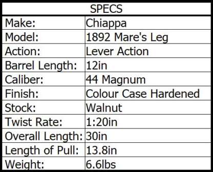 CHIAPPA 1892 ALASKAN TAKE DOWN .44 MAG 12in 5rnd - Image 2