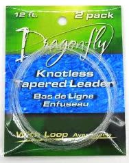 DRAGONFLY 3X 8lb 12ft TAPERED LEADER 2pk