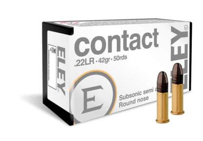 ELEY CONTACT 22LR SUBSONIC SEMI AUTO 42gr LRN 1090fps 50pk