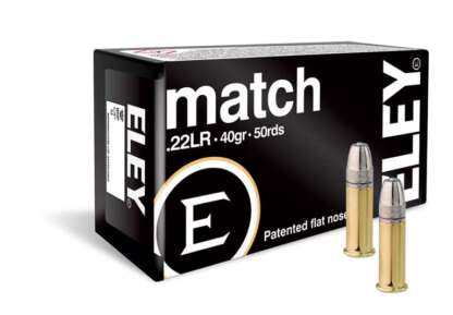 ELEY MATCH EPS 22LR 40gr LFN 1160fps 50pk