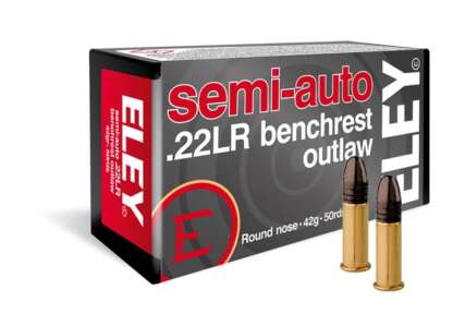 ELEY SEMI-AUTO BENCHREST OUTLAW 22LR 42gr LRN 1070fps 50pk