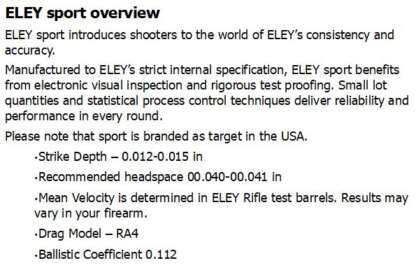 ELEY SPORT 22 LR 40gr LRN 1050fps 50pk - Image 2