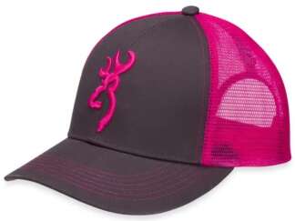 BROWNING FLASHBACK CHARCOAL/PINK SNAP-BACK HAT