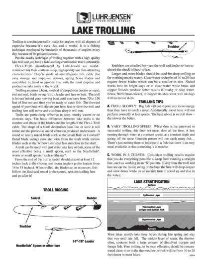 DAVE DAVIS 14in 50/50 HMRD NKL/BRASS SLANT LAKE TROLL - Image 4