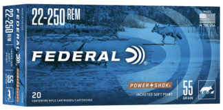 FEDERAL POWER-SHOK 22-250 55gr JSP 3650fps 20pk