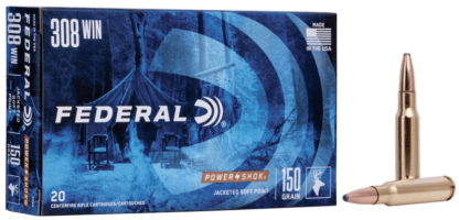 FEDERAL POWER-SHOK 308 WIN 150gr SP 2820fps 20pk