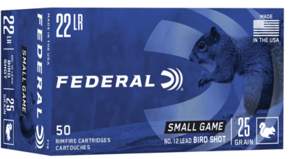 FEDERAL SMALL GAME 22LR 25gr #12 BIRDSHOT 1000fps 50pk