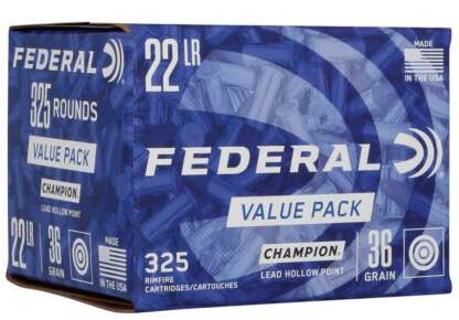 FEDERAL CHAMPION 22LR 36gr CPHP VALUE PACK 1260fps 325pk