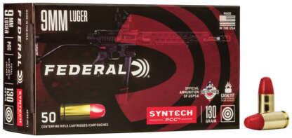 FEDERAL AE SYNTECH PCC 9mm LUGER 130gr TSJ 1140fps 50pk