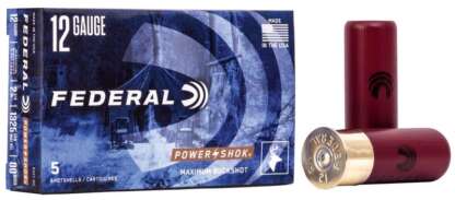 FEDERAL POWER-SHOK 12ga 00 MAX BUCK 2.75in 1325fps 5pk