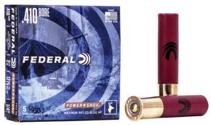 FEDERAL POWER SHOK .410ga 2.5in 1/4oz 109gr RIFLED HP SLUG 1775fps 5pk