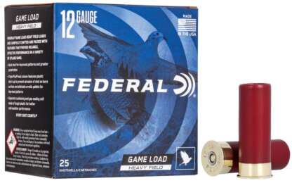 FEDERAL GAME LOAD 12ga #4 2.75in 1-1/8oz HEAVY FIELD 1255fps 25pk