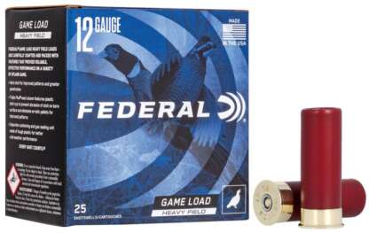 FEDERAL GAME LOAD 12ga #6 2.75in 1.25oz 3.25DR HEAVY FIELD 1220fps 25pk