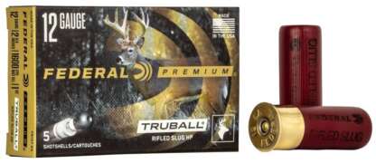 FEDERAL PREMIUM 12ga 2.75in 1oz 438gr TRUBALL RIFLED SLUG HP 1300fps 5pk