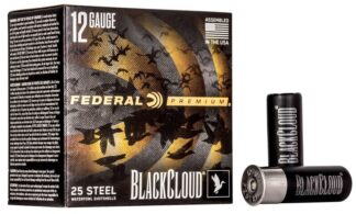 FEDERAL BLACK CLOUD 12ga #4 2.75in 1-1/8oz STEEL 1500fps 25pk