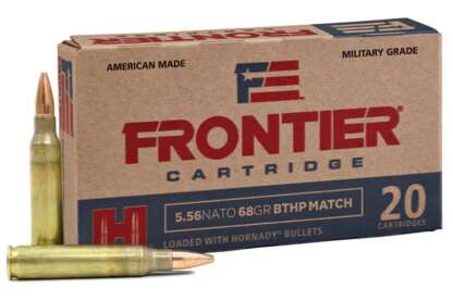 HORNADY FRONTIER 5.56 NATO 68gr BTHP MATCH 2960fps 20pk