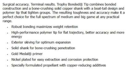 FEDERAL PREMIUM VITAL-SHOK 7MM REM MAG 160gr TROPHY BONDED 2900fps 20pk - Image 2