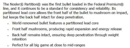 FEDERAL PREMIUM 300 WIN MAG 180gr PARTITION 2960fps 20pk - Image 3