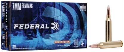 FEDERAL POWER-SHOK 7MM REM MAG 150gr JSP 3110fps 20pk