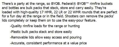 FEDERAL BYOB 22LR 36gr CPHP 1260fps 450pk - Image 2