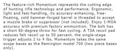 FRANCHI MOMENTUM 6.5 CREEDMOOR BLACK SYNTHETIC 24in 4rnd - Image 2