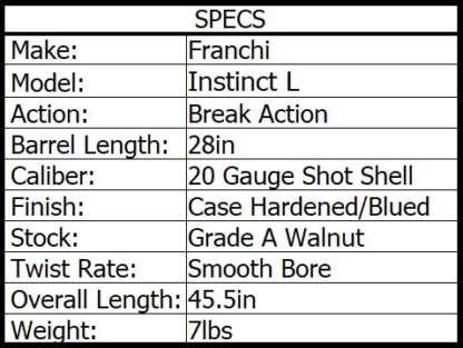 FRANCHI INSTINCT L 20ga 28in 2rnd - Image 2