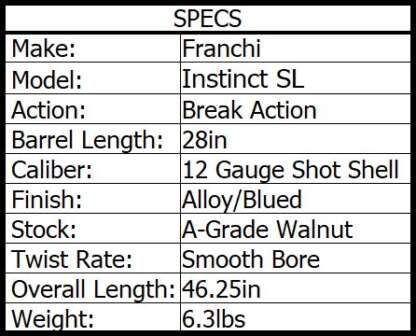 FRANCHI INSTINCT SL 12ga 28in 2rnd - Image 2