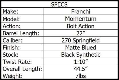 FRANCHI MOMENTUM 270 Win 22in 4rnd - Image 3