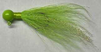 1/4oz GLO CHARTREUSE PRL CHART FLASH BUCKTAIL JIG