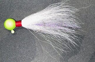 3/8oz GLO GREEN W/PURPLE FLASH BUCKTAIL JIG