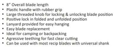 G-MAN 8in FOLDING PRUNING SAW - Image 3