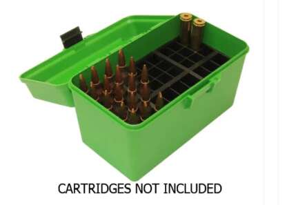 MTM DELUXE XL RIFLE 50rnd GREEN AMMO CASE - Image 2