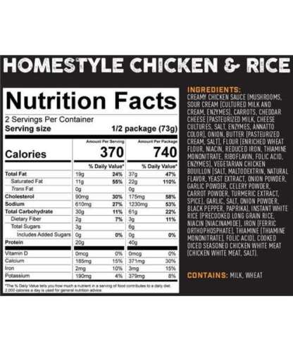 HOMESTYLE CHICKEN & RICE FREEZE DRIED FOOD - Image 2