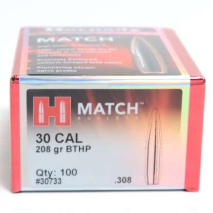 HORNADY BTHP 30CAL .308in 208gr 100pk