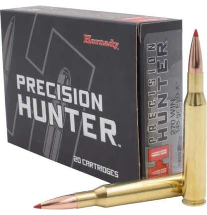 HORNADY PRECISION HUNTER 270 WIN 145gr ELD-X 2970fps 20pk