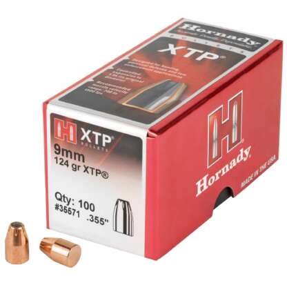 HORNADY XTP 9mm .355in 124gr 100pk