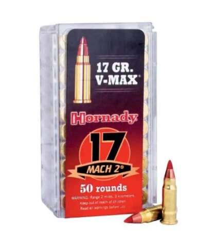 HORNADY 17 MACH2 17gr V-MAX 2100fps 50pk