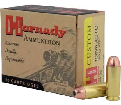 HORNADY CUSTOM 10mm AUTO 180gr XTP 1275fps 20pk