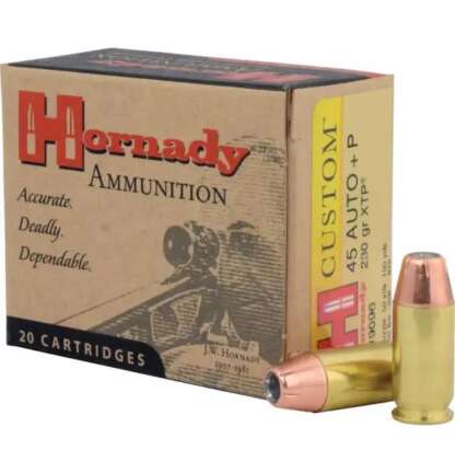 HORNADY CUSTOM 45 AUTO+P 230gr XTP 950fps 20pk