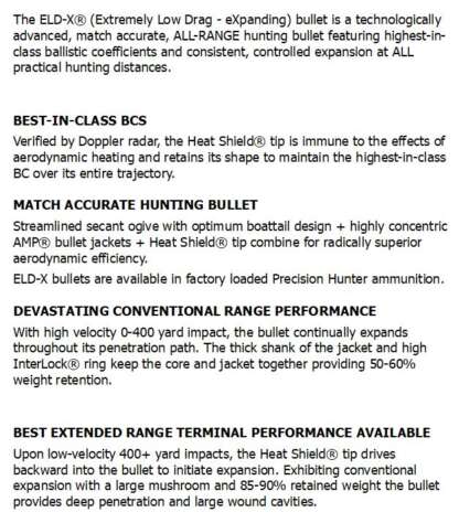 HORNADY ELD-X 7mm .284in 162gr 100pk - Image 3