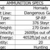 HORNADY DANGEROUS GAME 376 STEYR 270gr SP-RP 2600fps 20pk - Image 3