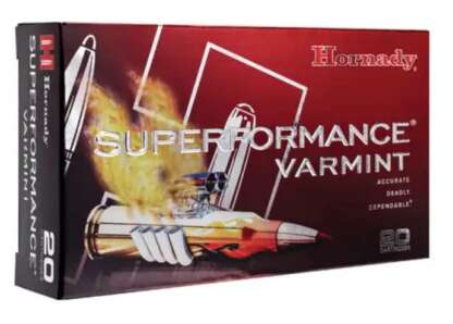 HORNADY SPF VARMINT 222 REM 50gr V-MAX 3345fps 20pk