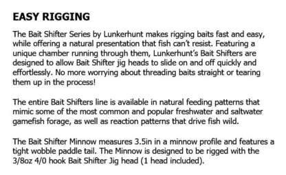 LUNKERHUNT 3.5in NITRO GLO MINNOW BAIT SHIFTER KIT - Image 3