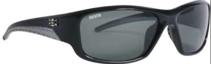 CALCUTTA JOST SHINY BLACK FRAME GREY LENS POLARIZED SUNGLASSES