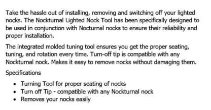 NOCKTURNAL NOCK TOOL - Image 2