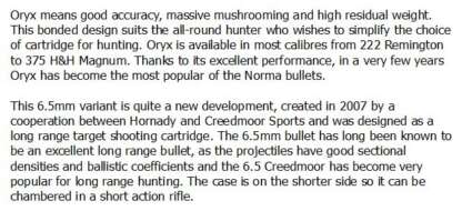 NORMA ORYX 6.5 CREEDMOOR 156gr BSP 20pk 2560fps - Image 3