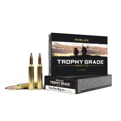 NOSLER TROPHY GRADE 7mm REM MAG 160gr PARTITION 20pk 2950fps