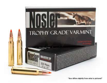 NOSLER 223 REMINGTON 40gr NBTP 20pk 3215fps