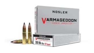 NOSLER VARMAGEDDON 300 AAC BLACKOUT 110gr FB TIP 2200fps 20pk